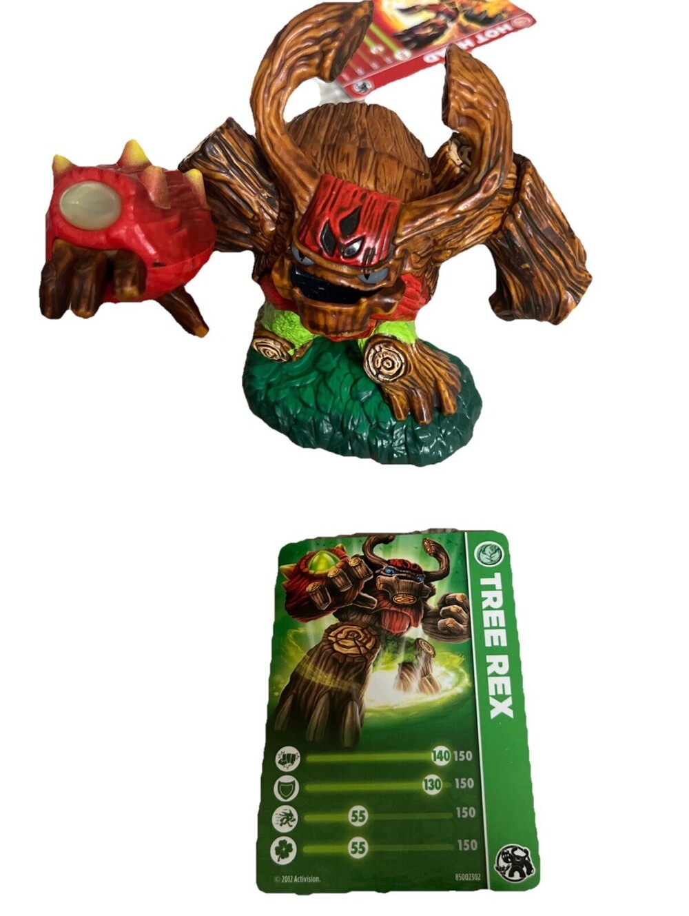 Skylanders Giants Figures Tree Rex With Matching Trading Card Rare